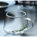 Glass Coffee Mugs Water Clear Drinking Cups